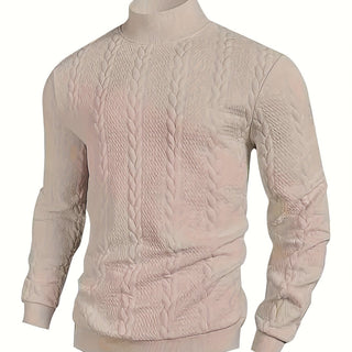 Lorven | Men's Textured High Neck Ribbed Sweatshirt