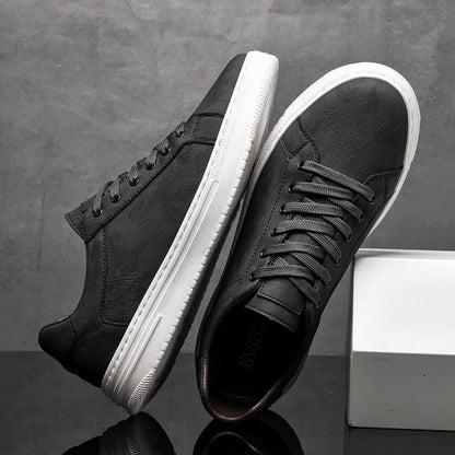 Classic leather stitched everyday trainers for men | Belmont -7