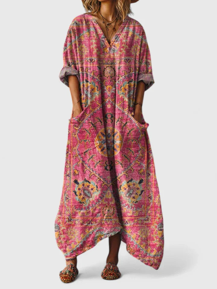 Classic relaxed elegant occasion dress for women | Mariana -2