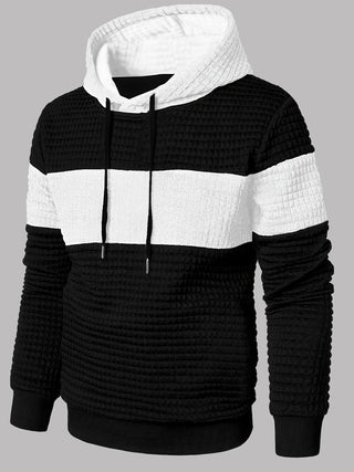 Tavren | Men's Textured Color Block Pullover Hoodie