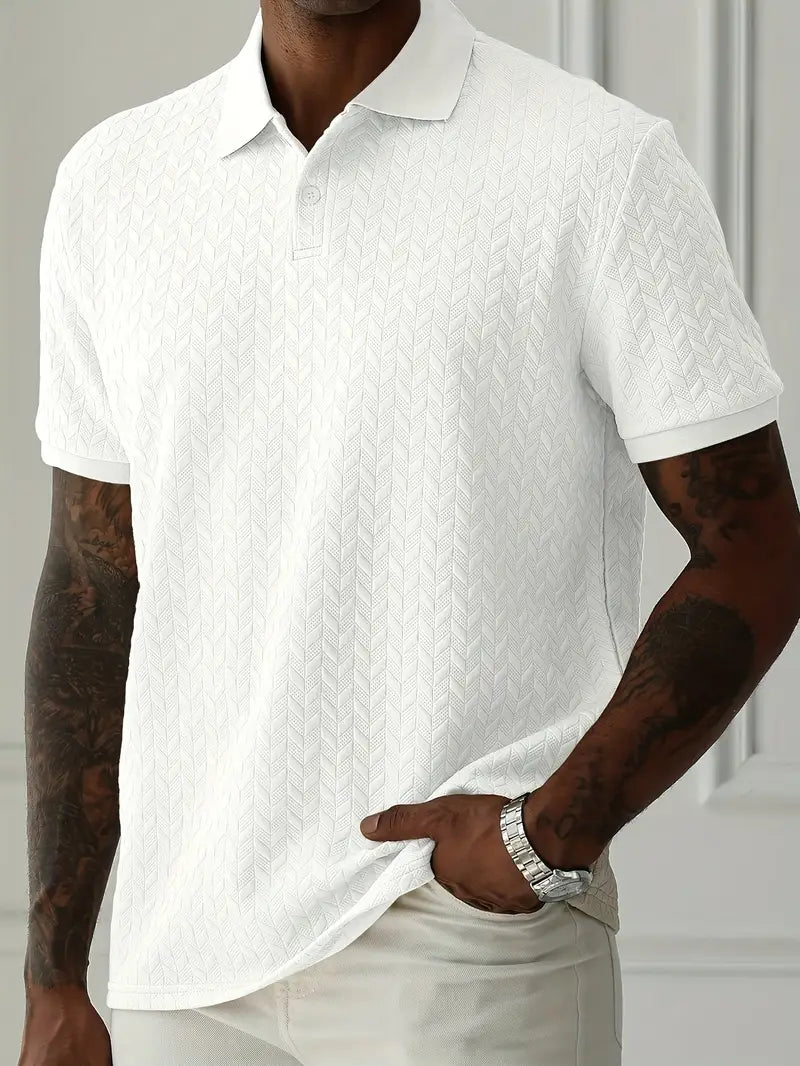 Textured casual everyday polo shirt for men | Ellison -13