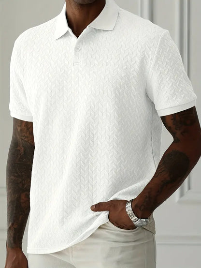 Textured casual everyday polo shirt for men | Ellison -13