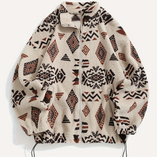 Marielle | Women's Patterned Zip Up Relaxed Fit Jacket