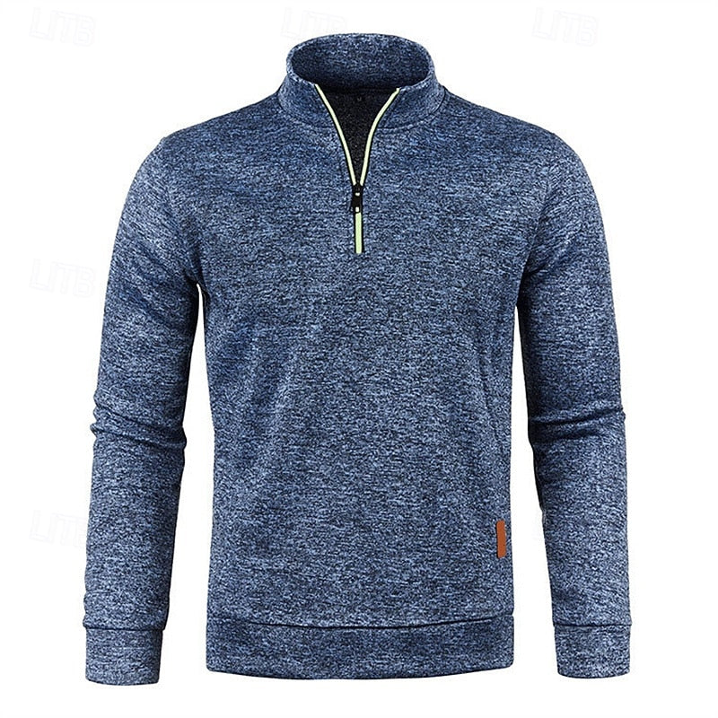 Callandro | Men's Quarter Zip Textured Pullover