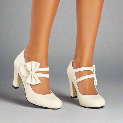 Elegant bow-detail occasion heels for women | Bella -8