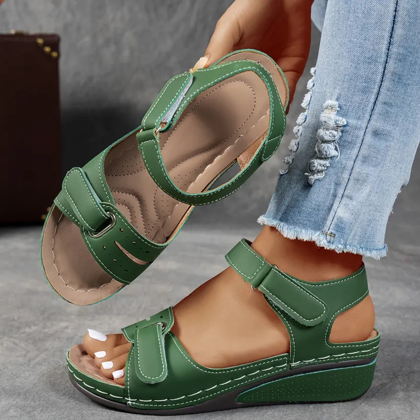 Orthopaedic wedge comfort sandals for women | Clara -8