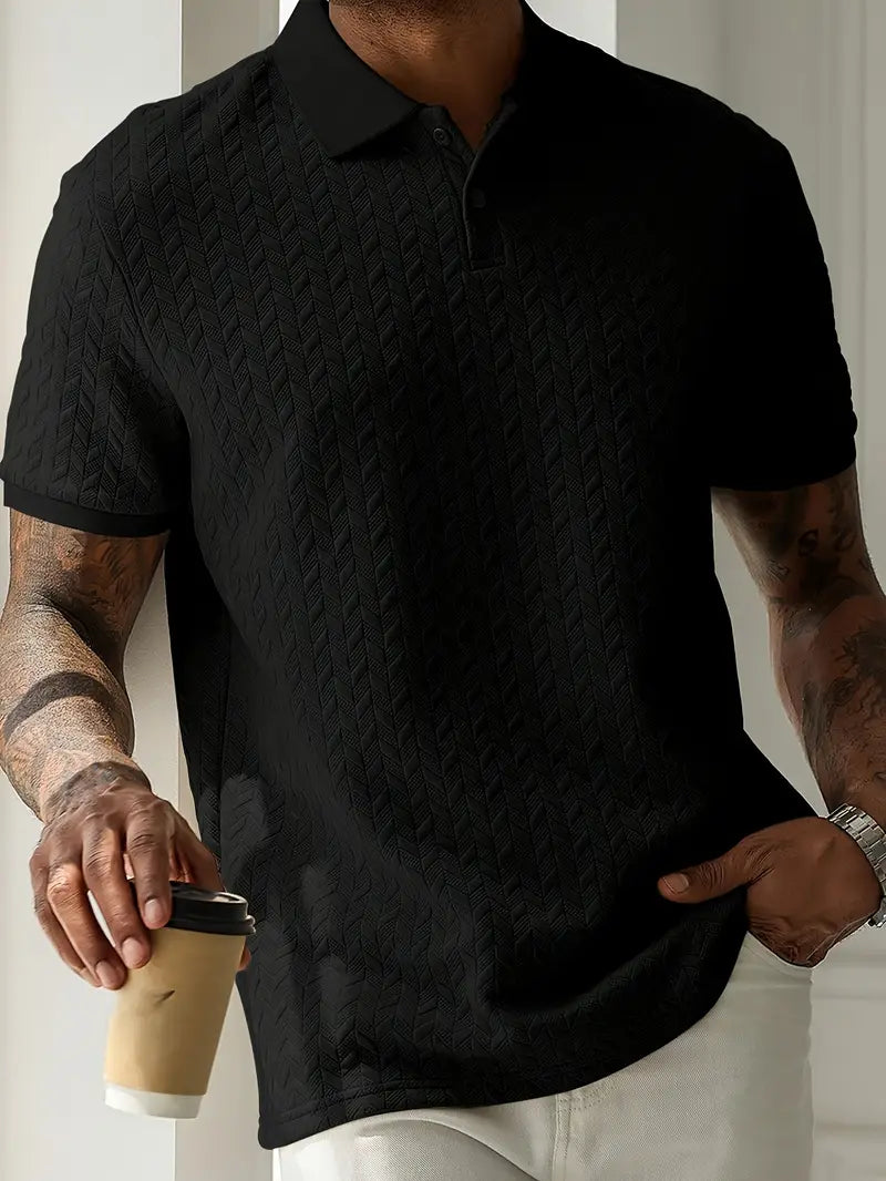 Textured casual everyday polo shirt for men | Ellison -8