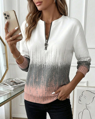 Virelle | Women's Gradient Half Zip Long Sleeve Sweatshirt