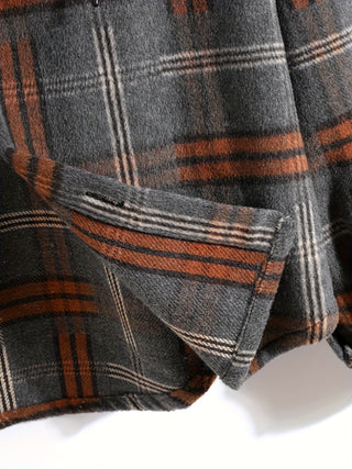 Norvane | Plaid Hooded Button Front Jacket with Pocket