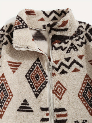 Marielle | Women's Patterned Zip Up Relaxed Fit Jacket