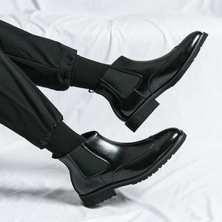 Genuine leather brogue-detail Chelsea boots for men | Alden -22