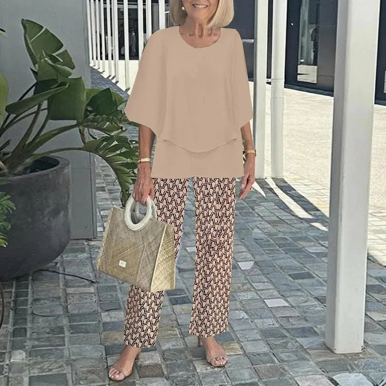 Trendy print two-piece everyday co-ord set for women | Genevieve -7
