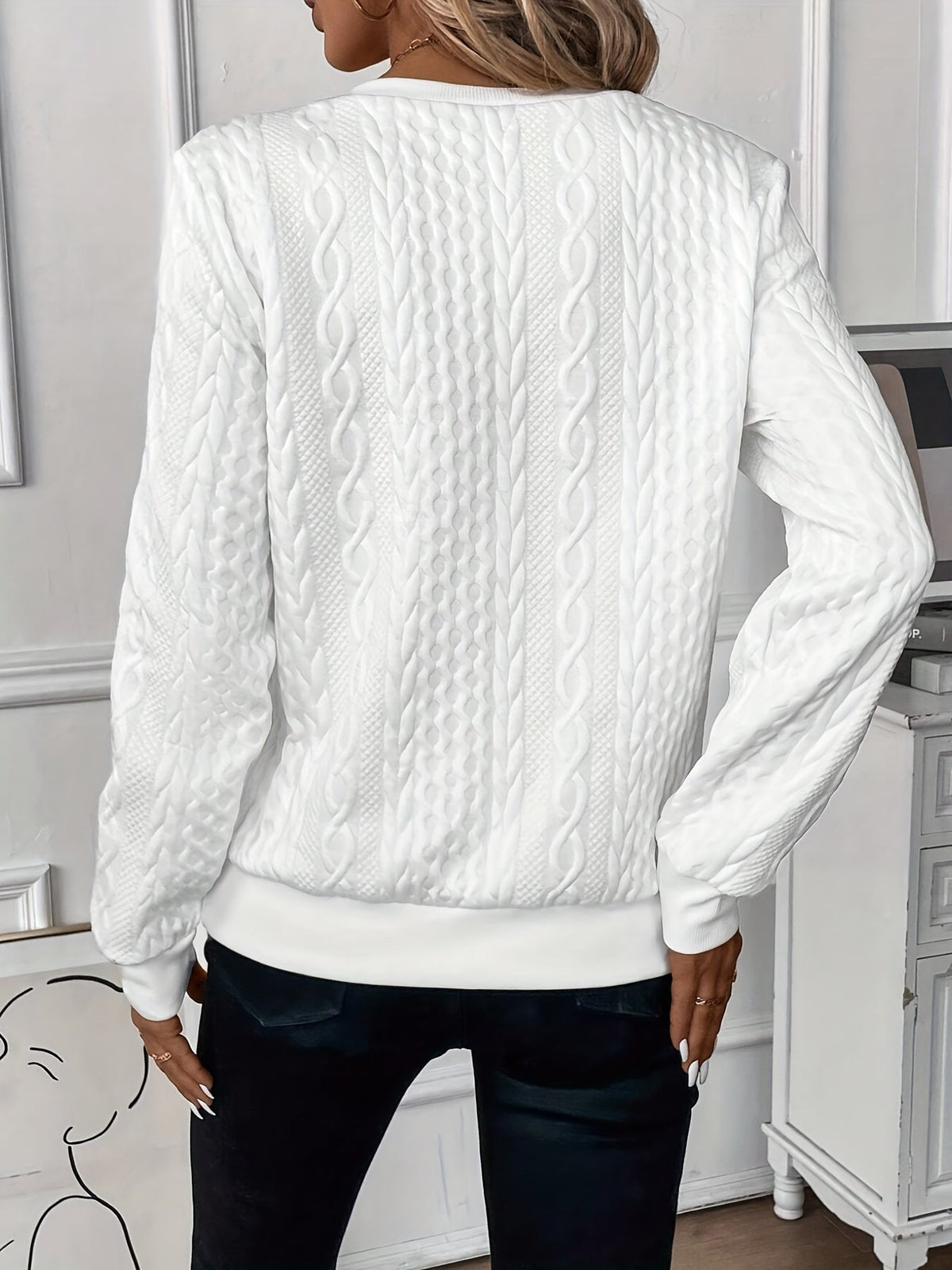 Stylish cosy knitted everyday jumper for women | Lina -3