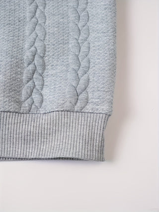 Lorven | Men's Textured High Neck Ribbed Sweatshirt