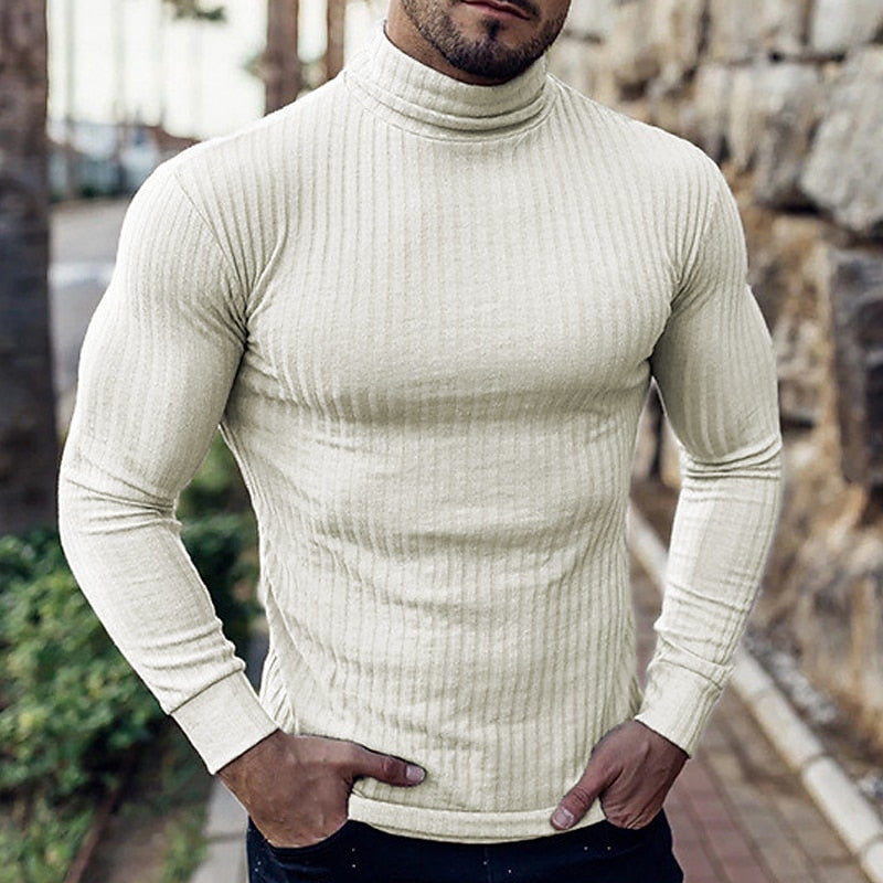 Corwynne | Men's Ribbed Turtleneck Top