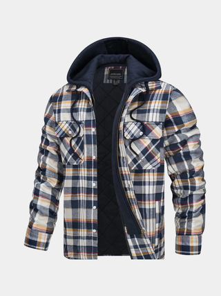 Orvane | Men's Hooded Quilted Padded Longline Coat