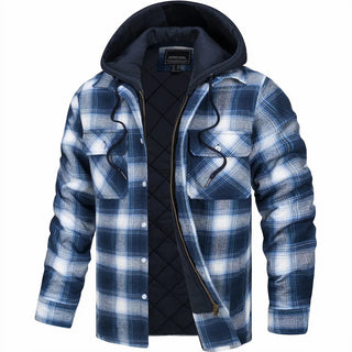 Orvane | Men's Hooded Quilted Padded Longline Coat