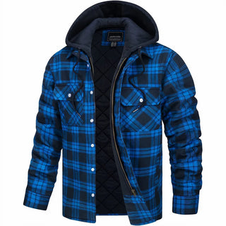 Orvane | Men's Hooded Quilted Padded Longline Coat