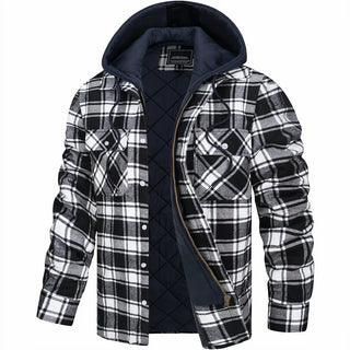 Orvane | Men's Hooded Quilted Padded Longline Coat