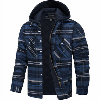 Orvane | Men's Hooded Quilted Padded Longline Coat