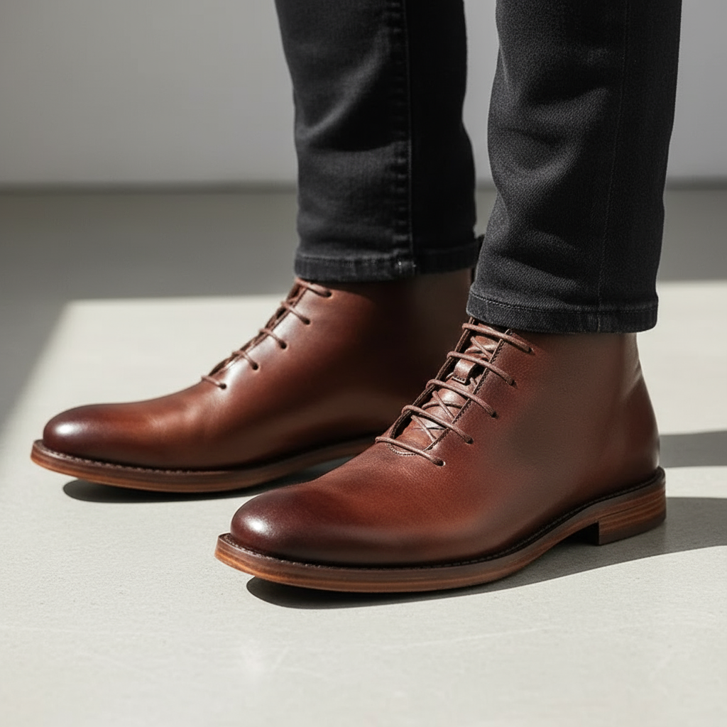 Full-grain leather Goodyear-welt boots for men | The Redwood -7