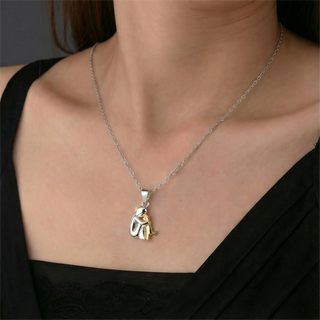 Heartfelt dog hug pendant necklace for women | Paw -2
