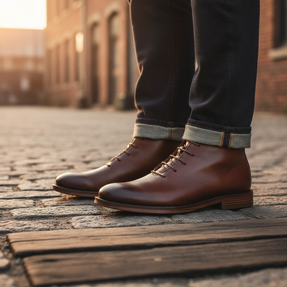 Full-grain leather Goodyear-welt boots for men | The Redwood -6