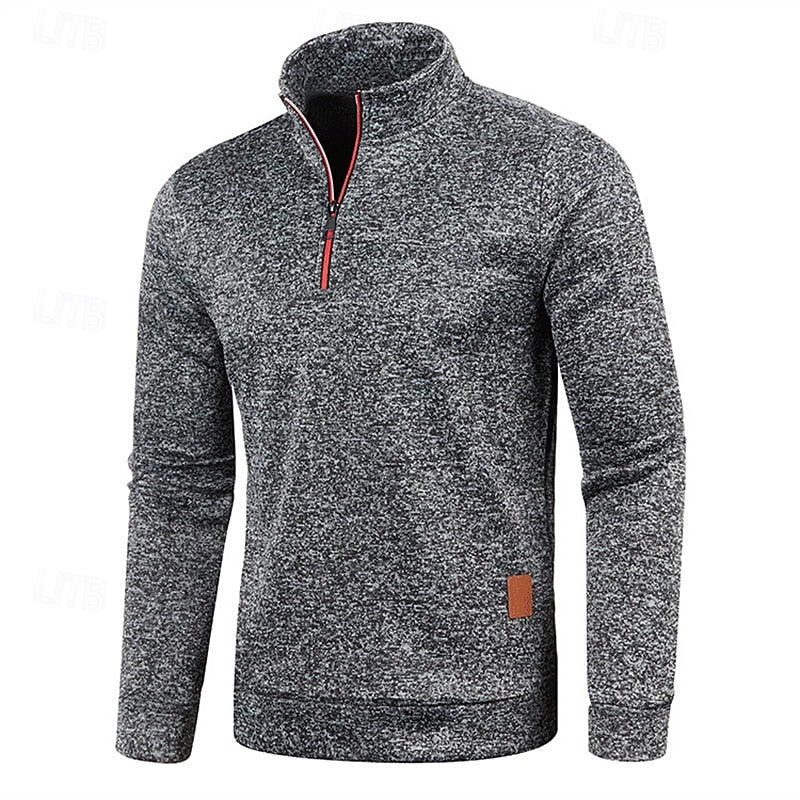 Callandro | Men's Quarter Zip Textured Pullover