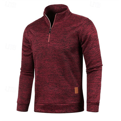 Callandro | Men's Quarter Zip Textured Pullover