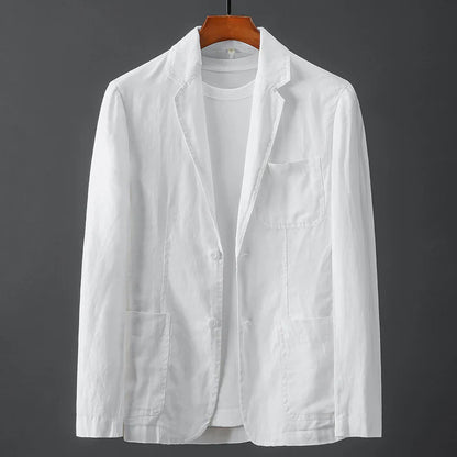Tailored linen-blend everyday blazer for men | Lorenzo -1