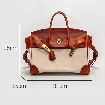 Fenwick | Women's Leather Canvas Weekend Bag