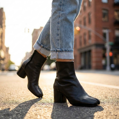 Tabitha | Women's Split Toe Block Heel Ankle Boot