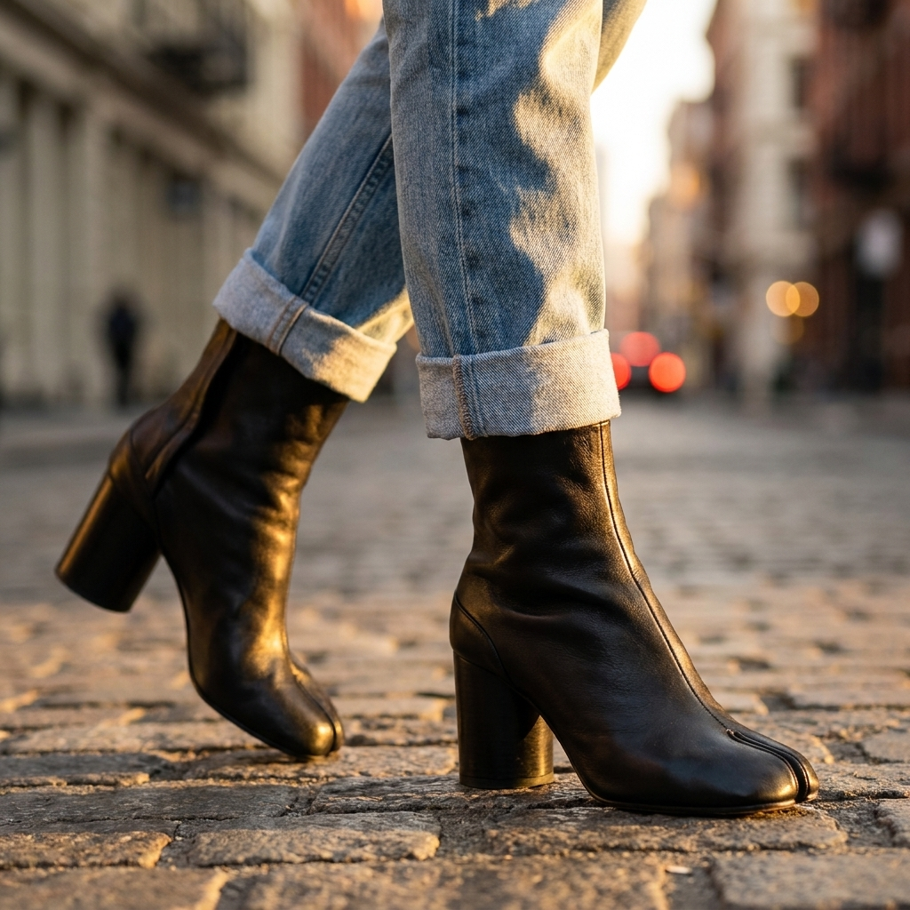 Tabitha | Women's Split Toe Block Heel Ankle Boot