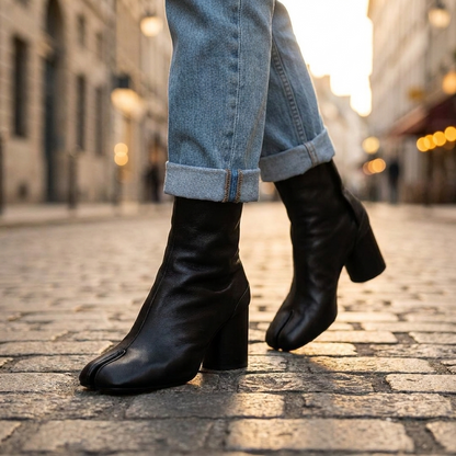 Tabitha | Women's Split Toe Block Heel Ankle Boot