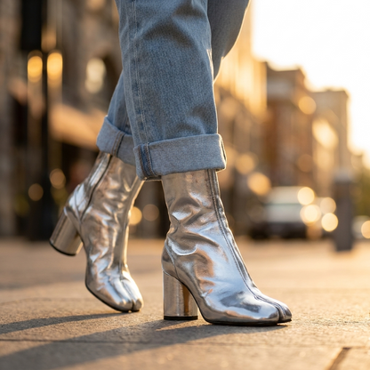 Tabitha | Women's Split Toe Block Heel Ankle Boot