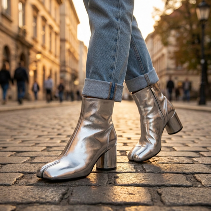 Tabitha | Women's Split Toe Block Heel Ankle Boot