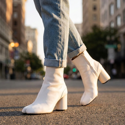 Tabitha | Women's Split Toe Block Heel Ankle Boot