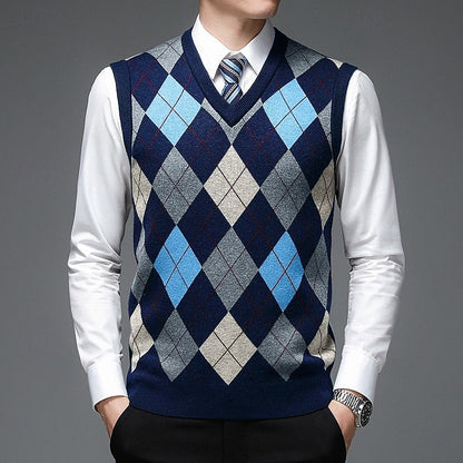 Wexford | Men's Argyle V Neck Sweater Vest