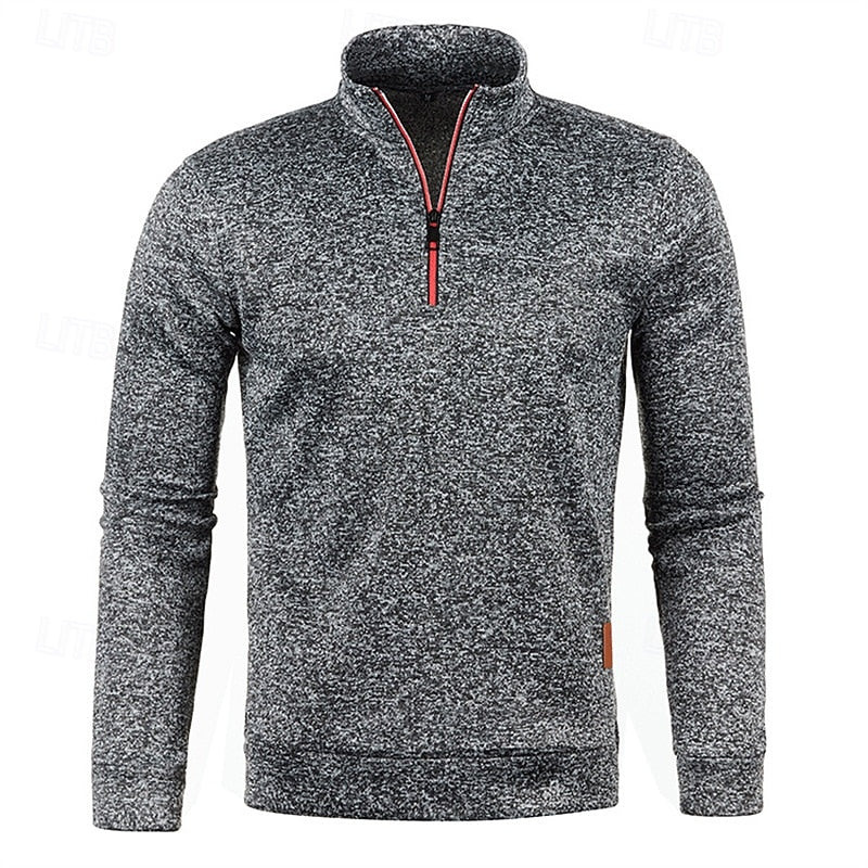 Callandro | Men's Quarter Zip Textured Pullover