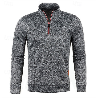 Callandro | Men's Quarter Zip Textured Pullover