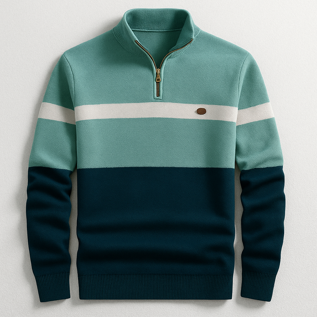 Relaxed warm quarter-zip pullover for men | Colton -2