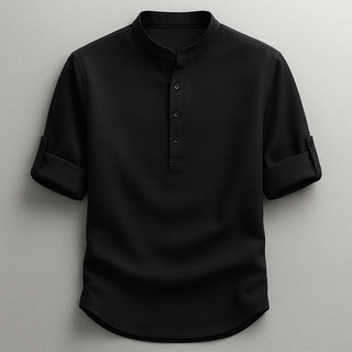Relaxed casual henley shirt for men | Hudson -6
