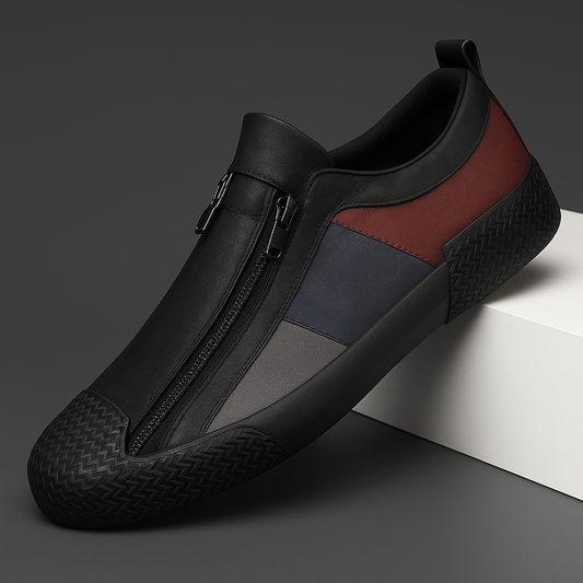 Artistic everyday leather trainers for men | Claude Monet -1