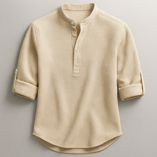 Relaxed casual henley shirt for men | Hudson -3