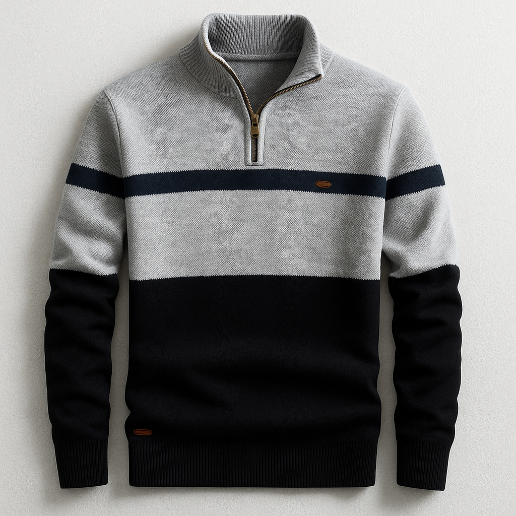 Relaxed warm quarter-zip pullover for men | Colton -4