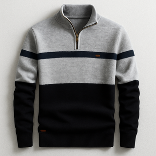Relaxed warm quarter-zip pullover for men | Colton -4
