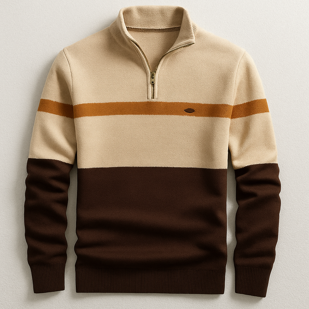 Relaxed warm quarter-zip pullover for men | Colton -3