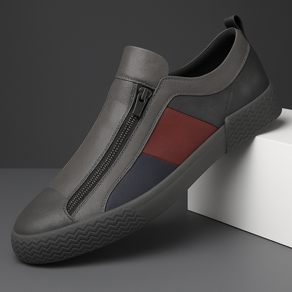 Artistic everyday leather trainers for men | Claude Monet -7