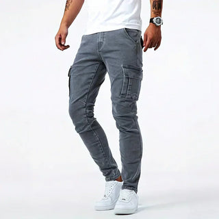 Relaxed cargo denim jeans for men | Ferran -1