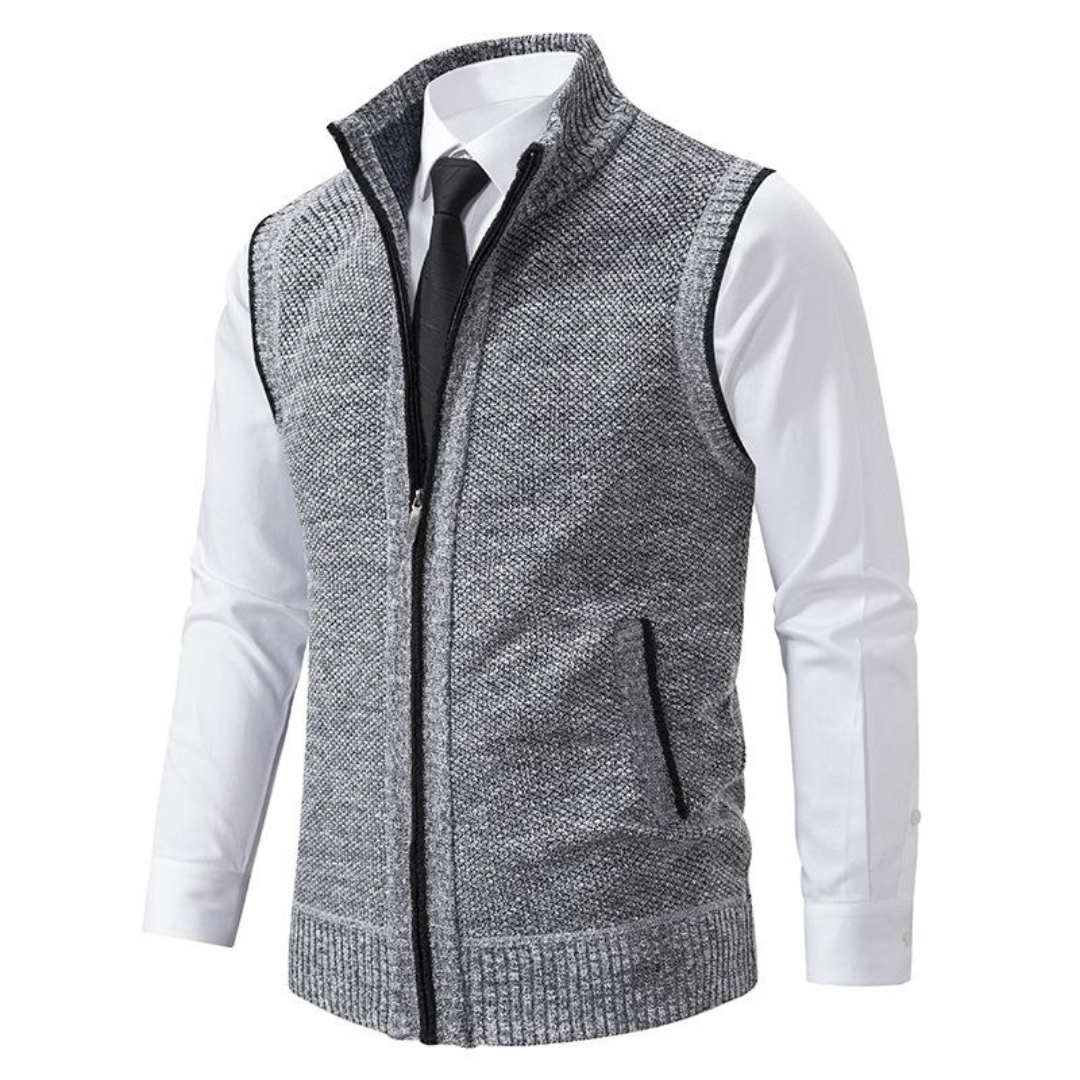 Elegant knitted Italian vest waistcoat for men | Kevin -4